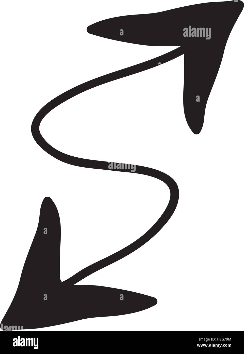 scribble arrow icon image vector illustration design Stock Vector Image ...