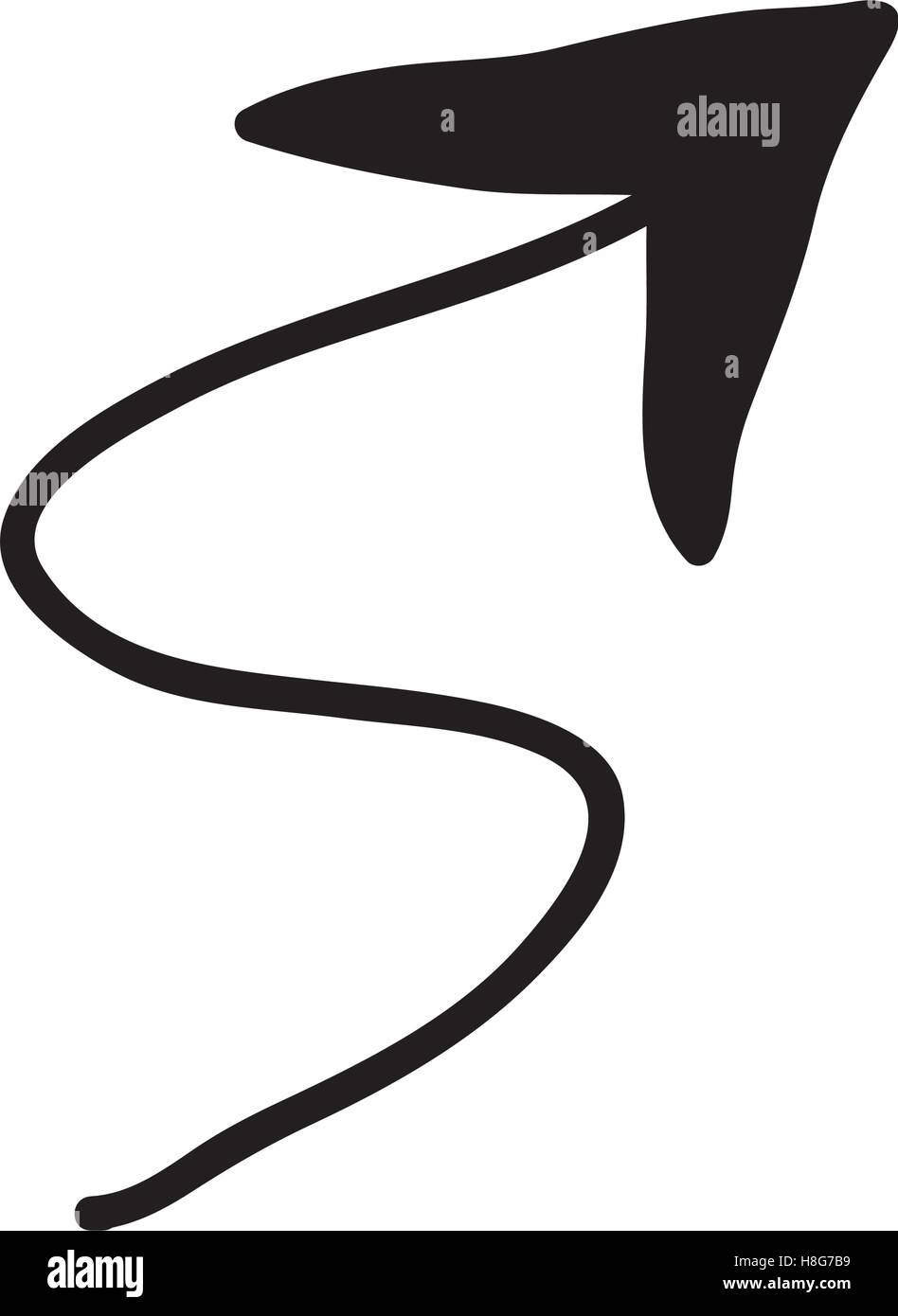 scribble arrow icon image vector illustration design Stock Vector Image ...