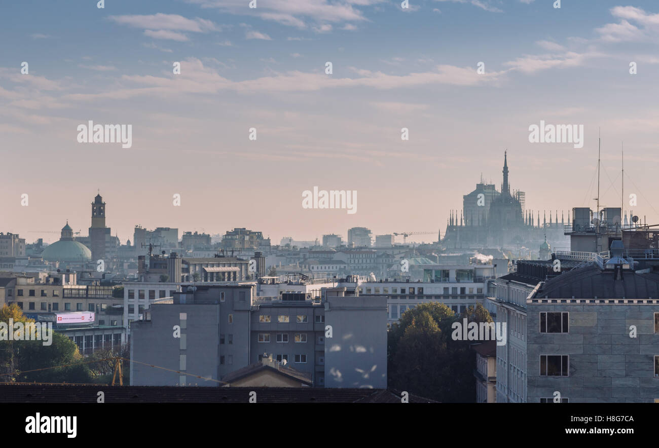 Milan, Italy aerial scene Stock Photo