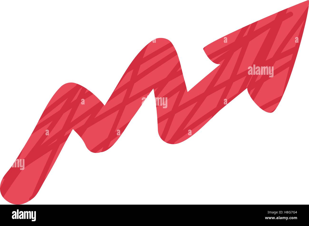 scribble arrow with pattern icon image vector illustration design Stock ...
