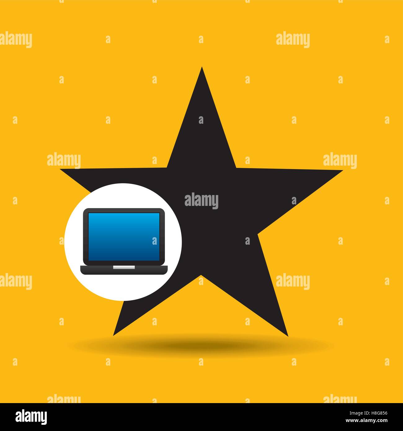 Laptop with thumbs up icon Stock Vector Images - Alamy