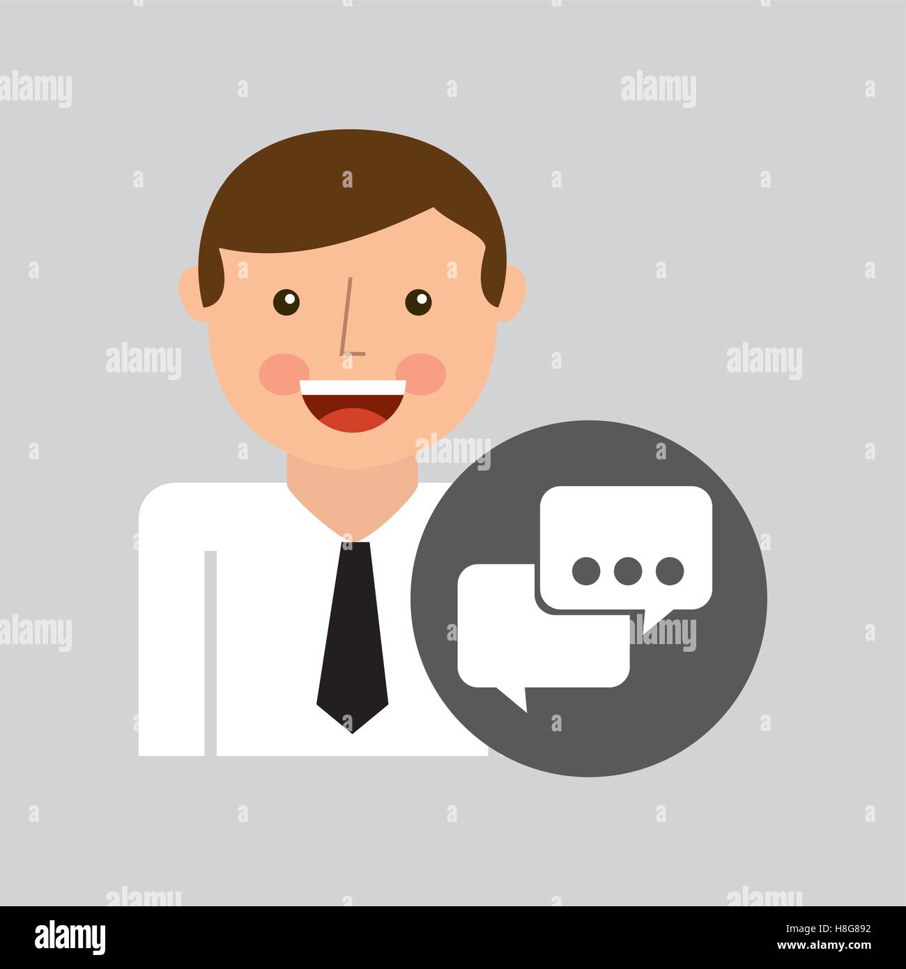 social media man bubble speech concept vector illustration eps 10 Stock ...