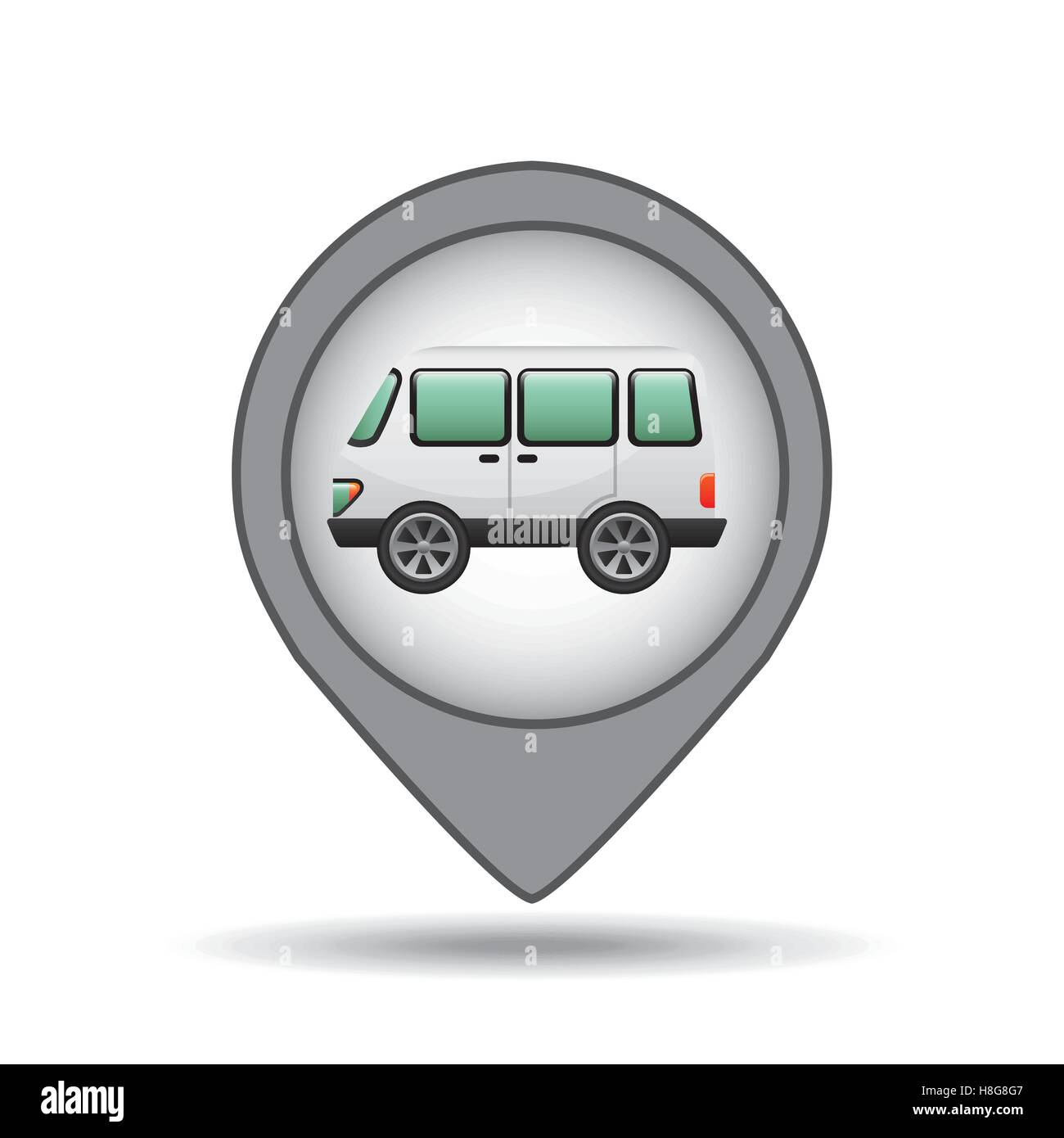 wagon car icon map pointer design vector illustration eps 10 Stock ...