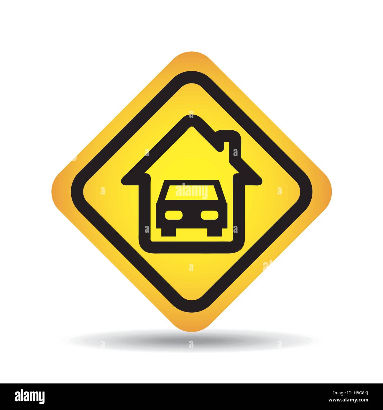 traffic sign concept icon car home vector illustration eps 10 Stock ...