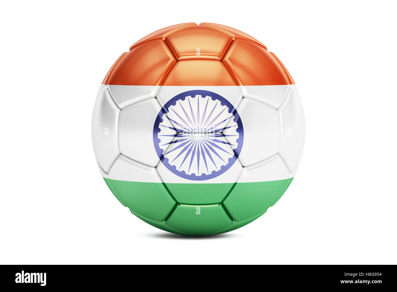 football ball with flag of India, 3D rendering Stock Photo Alamy