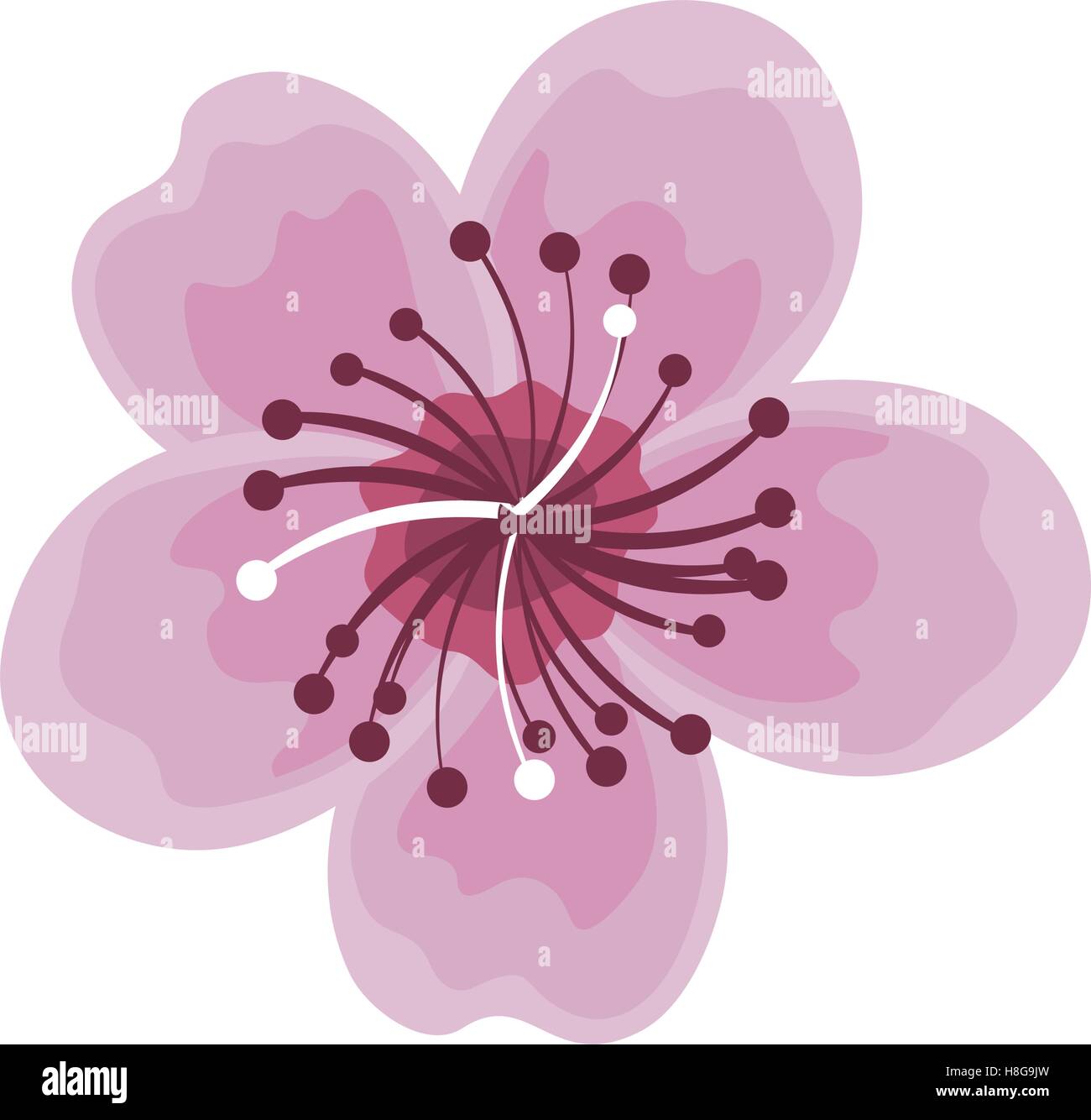 cute lotus flower isolated vector illustration design Stock Vector ...