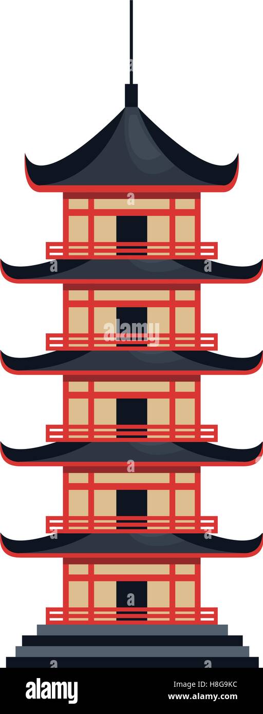 japanese building culture icon vector illustration design Stock Vector ...