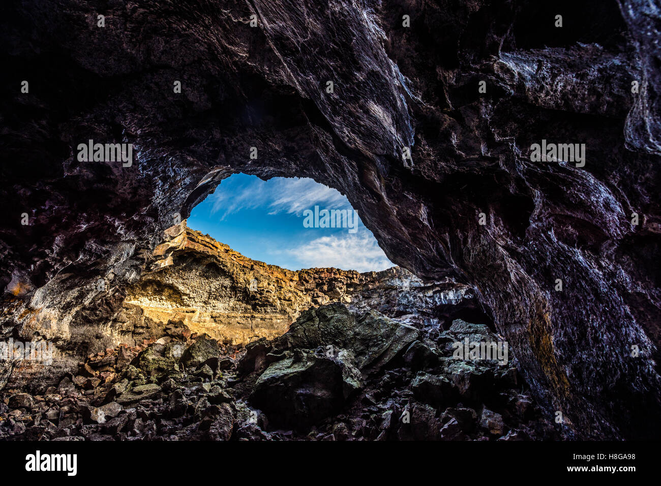 Indian Tunnel Idaho Inside Lava Tubes Cave Craters of the Moon National ...