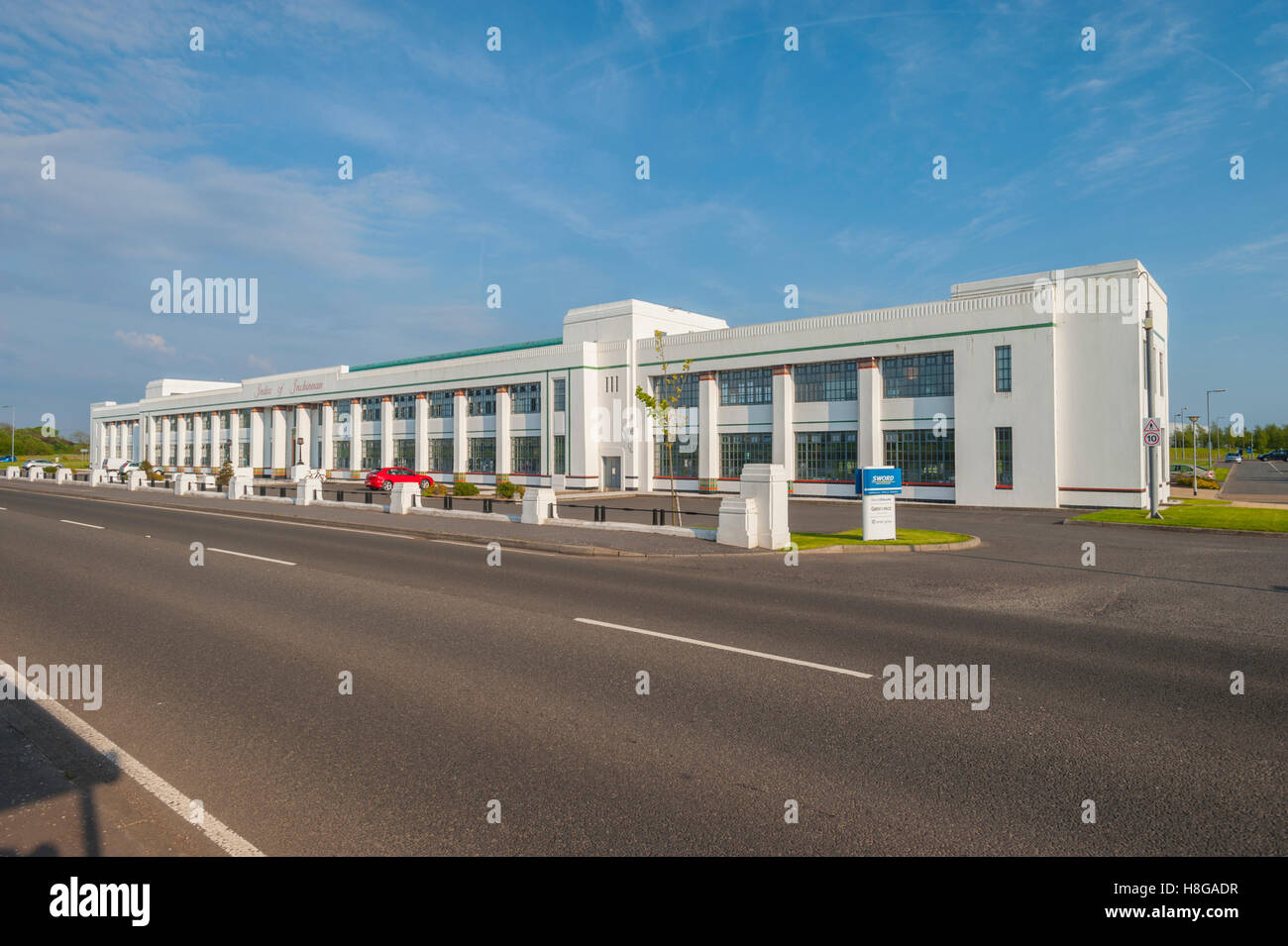 The refurbished art deco buildings that were paert of the India Rubber