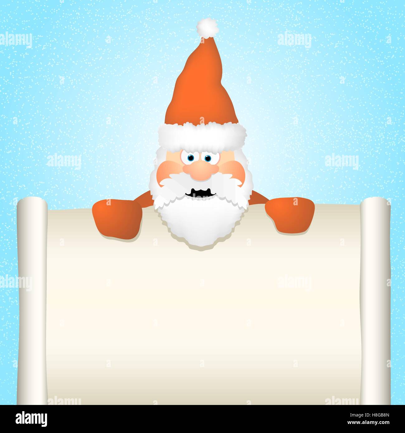 Santa claus with scroll Stock Vector Images - Alamy