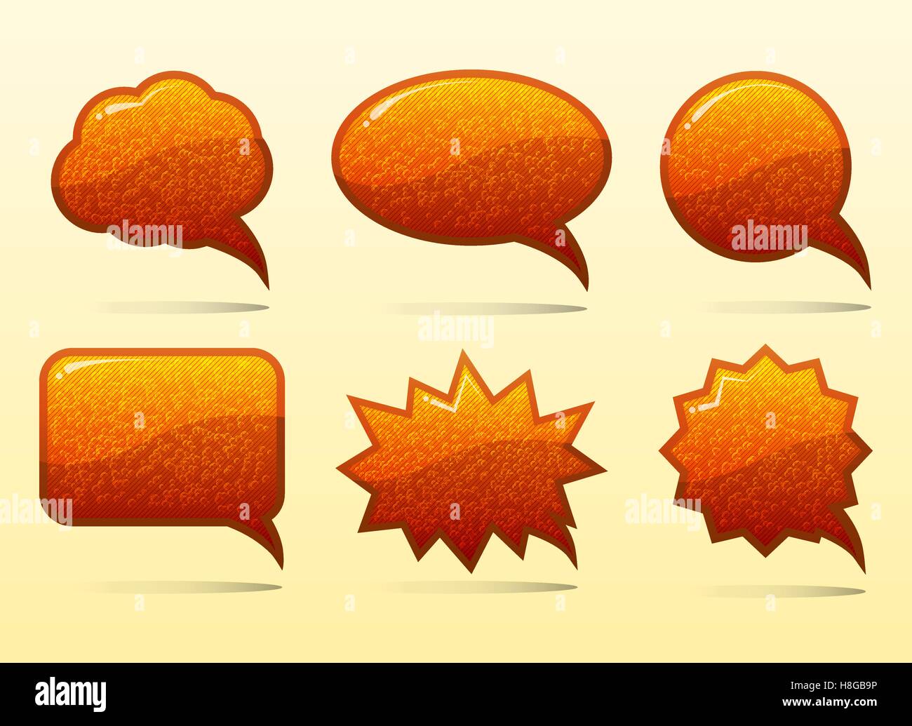 Vector illustration. Set of glass speech bubbles Stock Vector Image ...