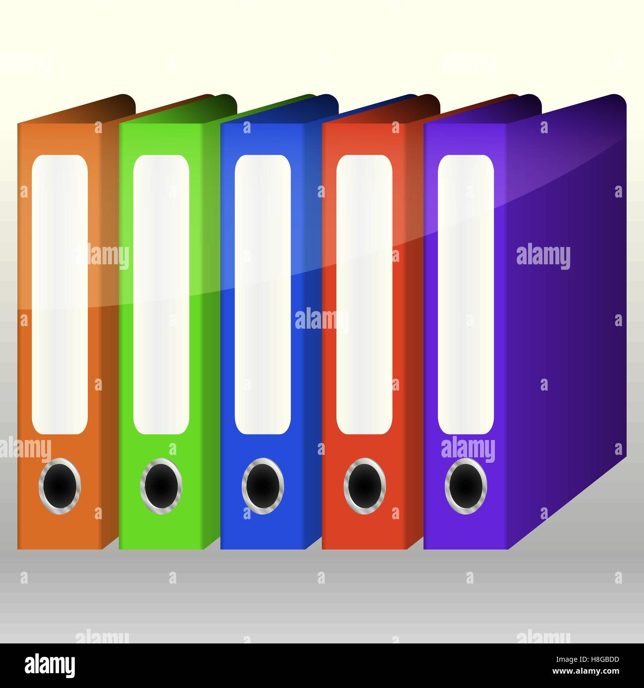 Vector illustration of Colorful Binders. Vector illustration Eps 10 ...