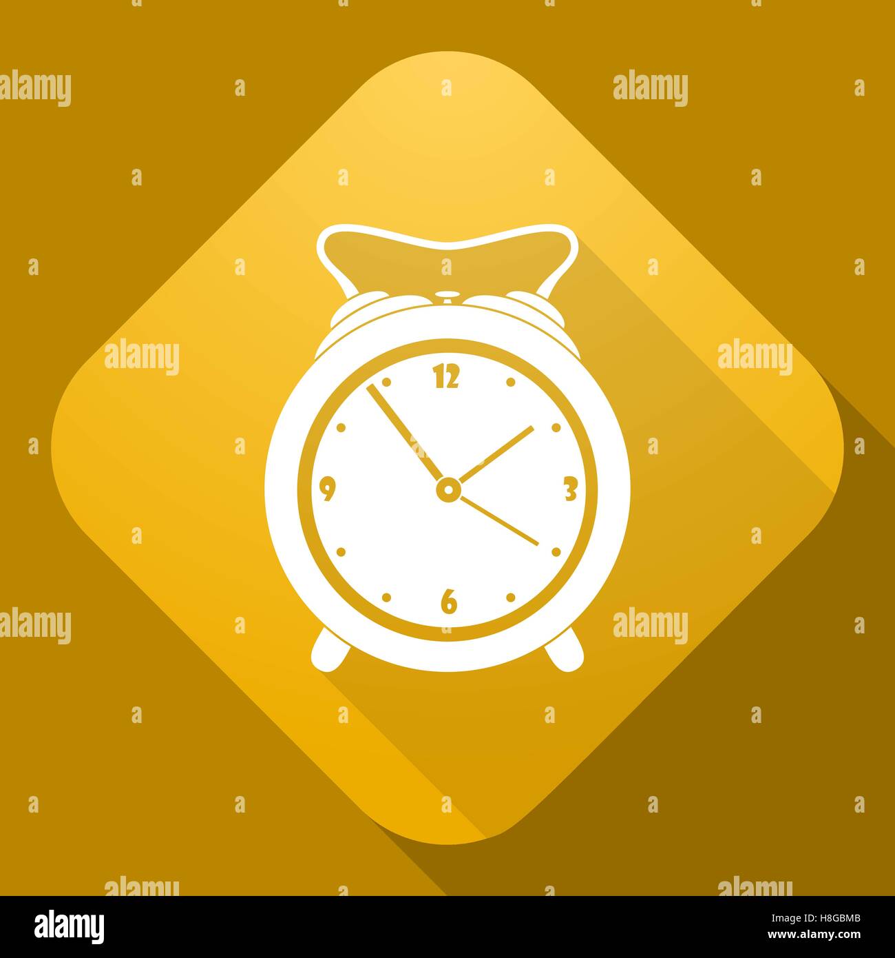 Vector illustration. Vector icon of Clock with a long shadow Stock ...