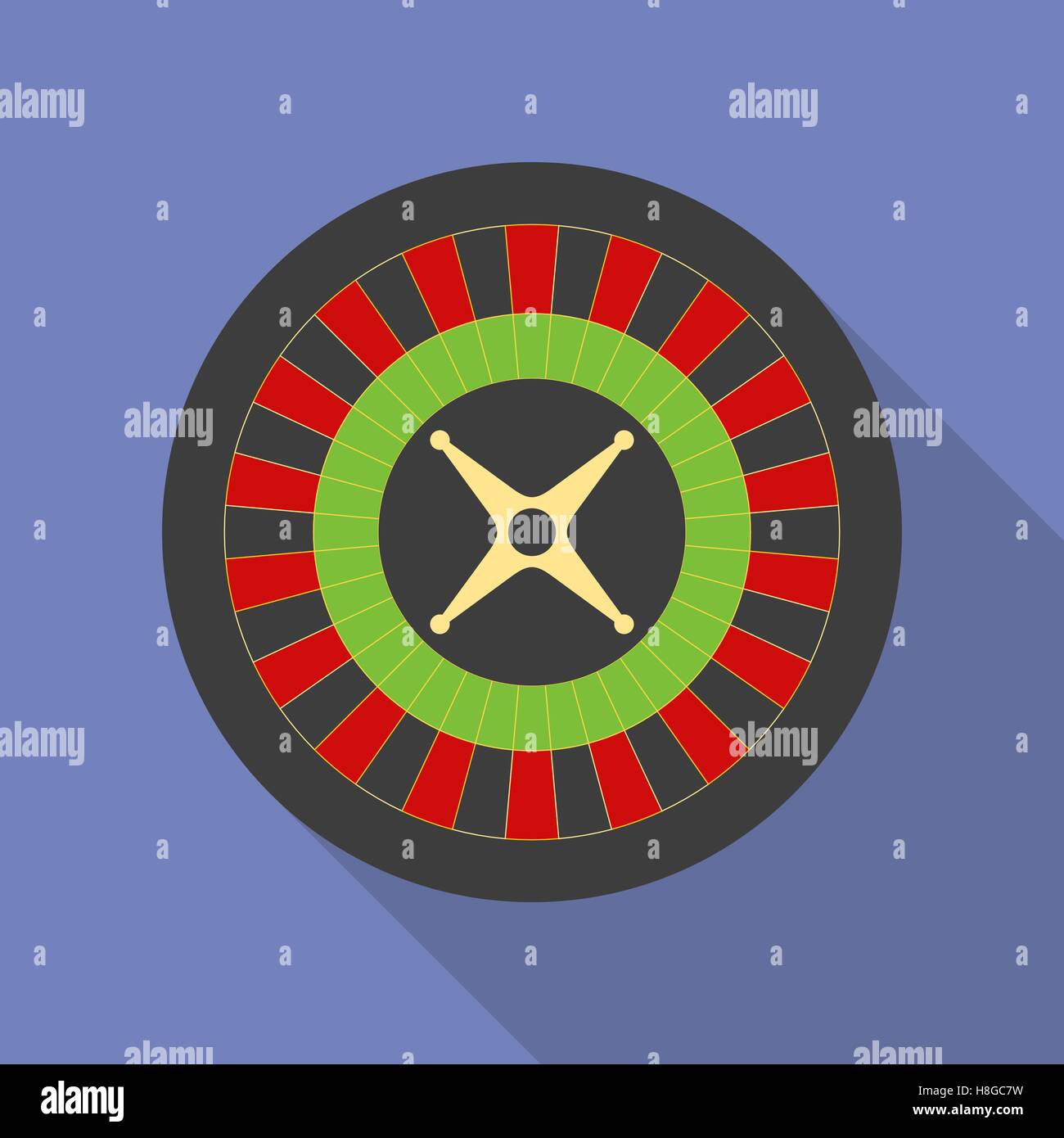 Roulette icon. Modern Flat style with a long shadow Stock Vector Image ...