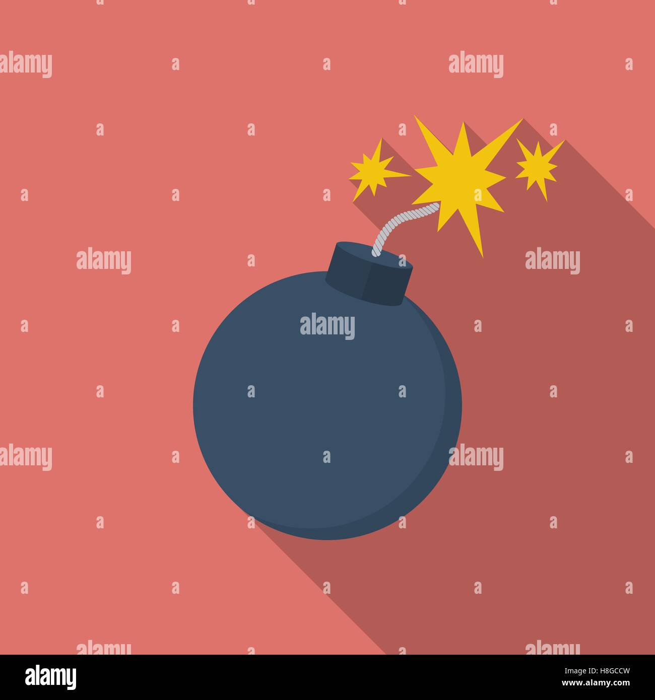 Icon of Bomb with sparkles. Flat style Stock Vector Image & Art - Alamy