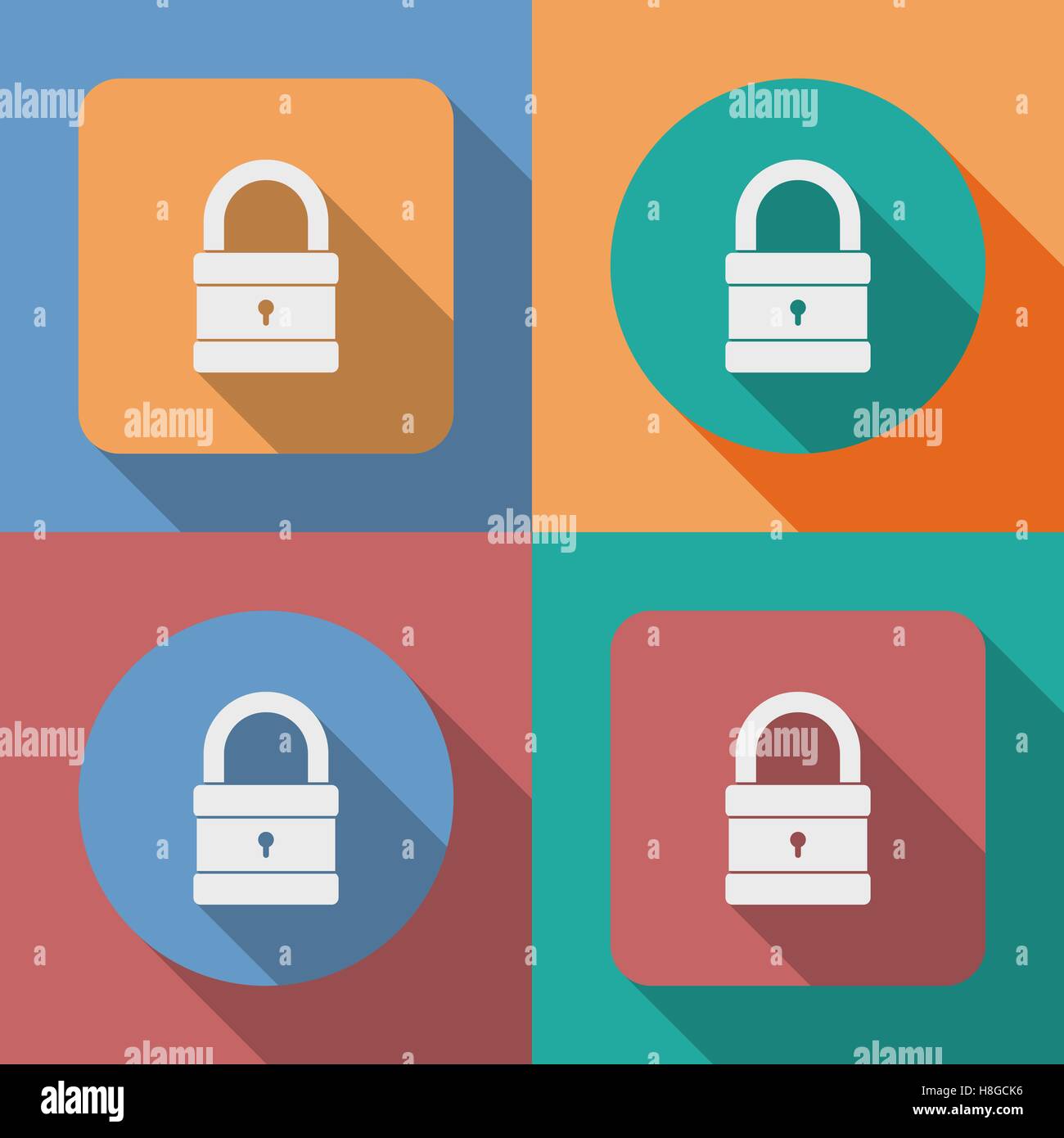 Icon of Padlock. Modern trendy flat style Stock Vector Image & Art - Alamy