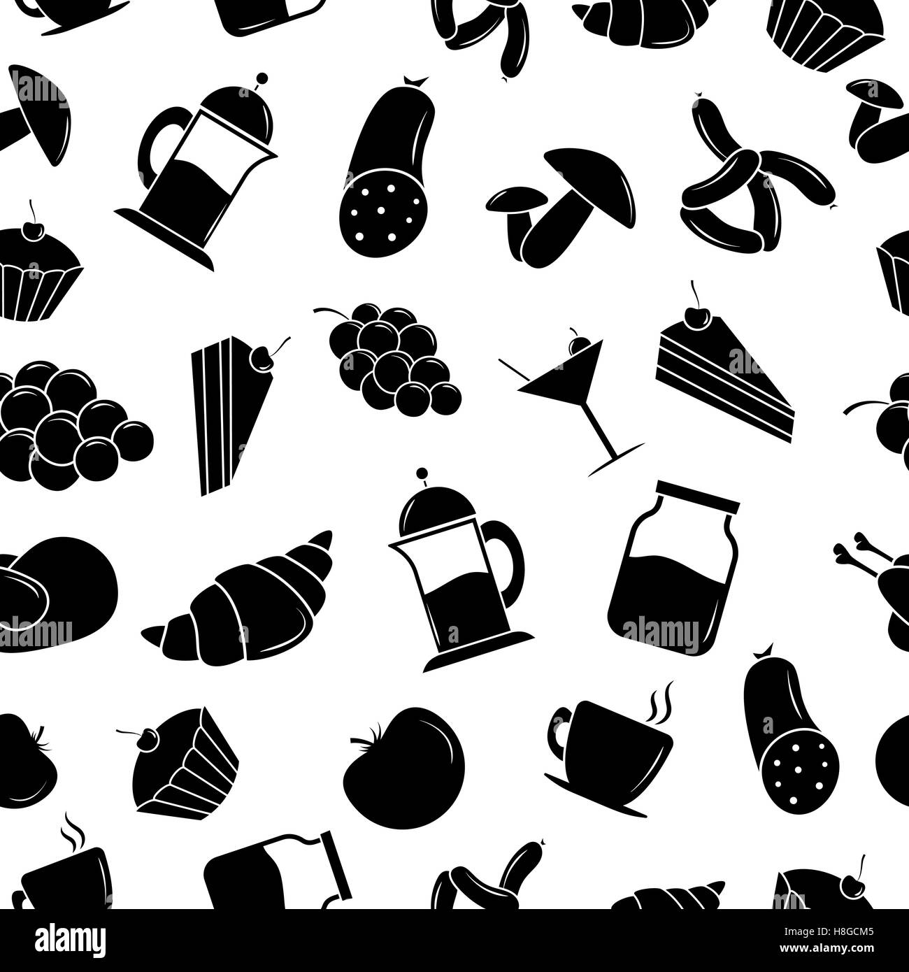 Cheese seamless Black and White Stock Photos & Images - Alamy