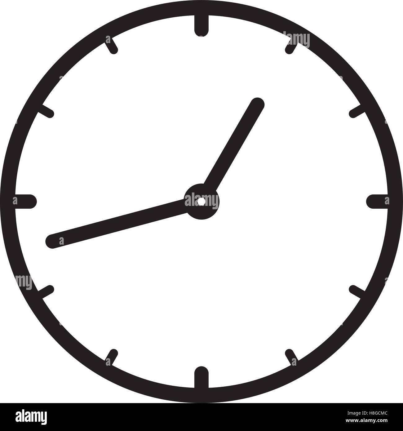 Black icon of Clock Stock Vector Image & Art - Alamy