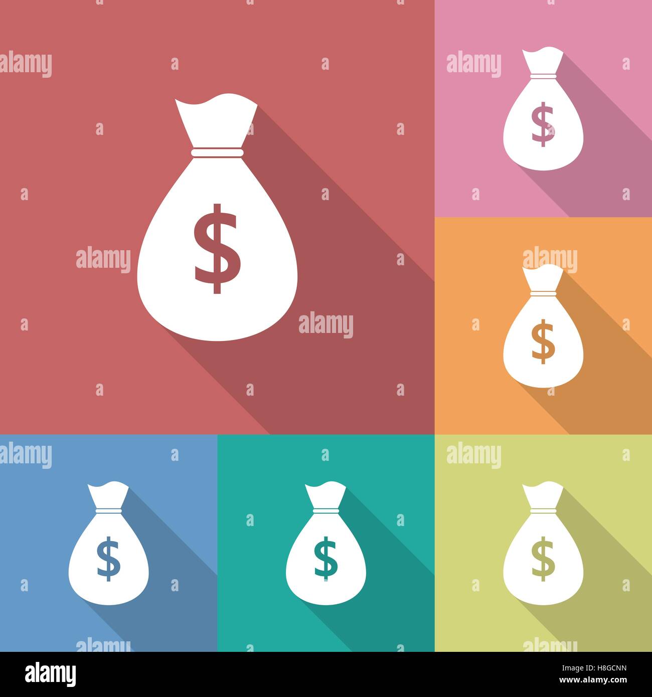 Icon of money bag with a dollar sign Stock Vector Image & Art - Alamy
