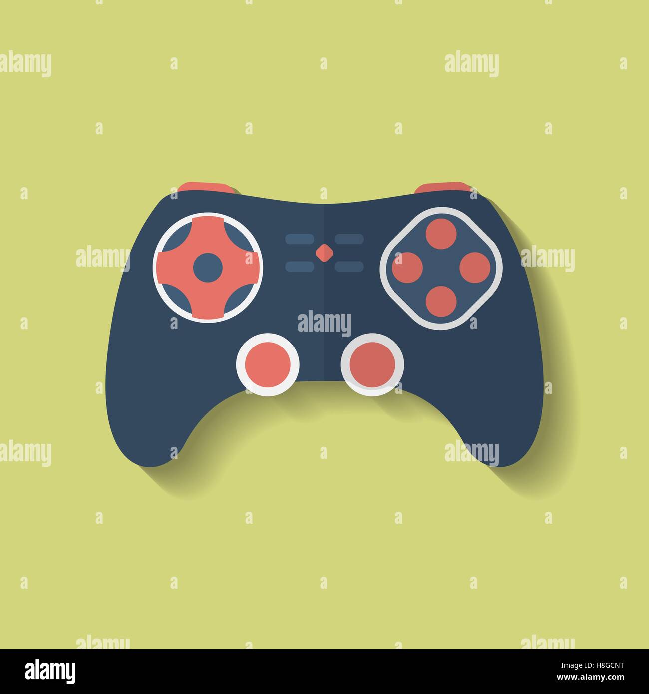 Icon of Joystick, controller, game pad. Flat style Stock Vector