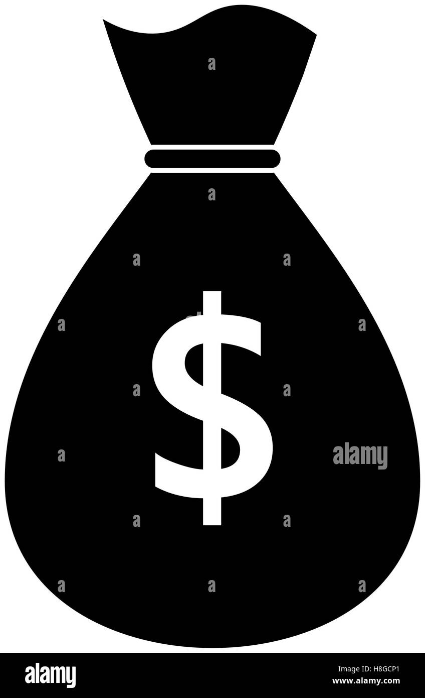Icon of money bag with a dollar sign Stock Vector Image & Art - Alamy