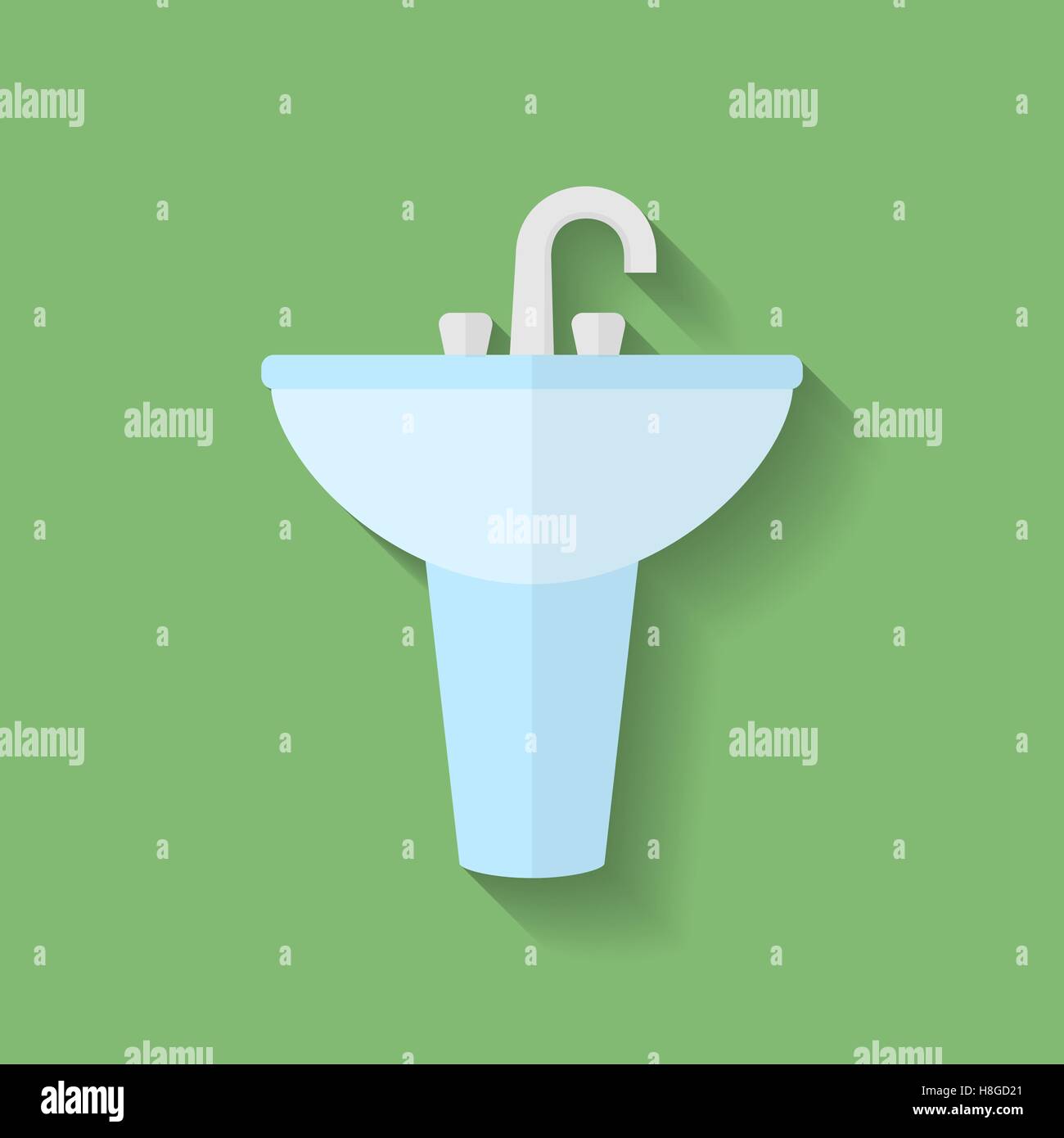 Icon of Sink. Flat style. Vector illustration Stock Vector Image & Art ...