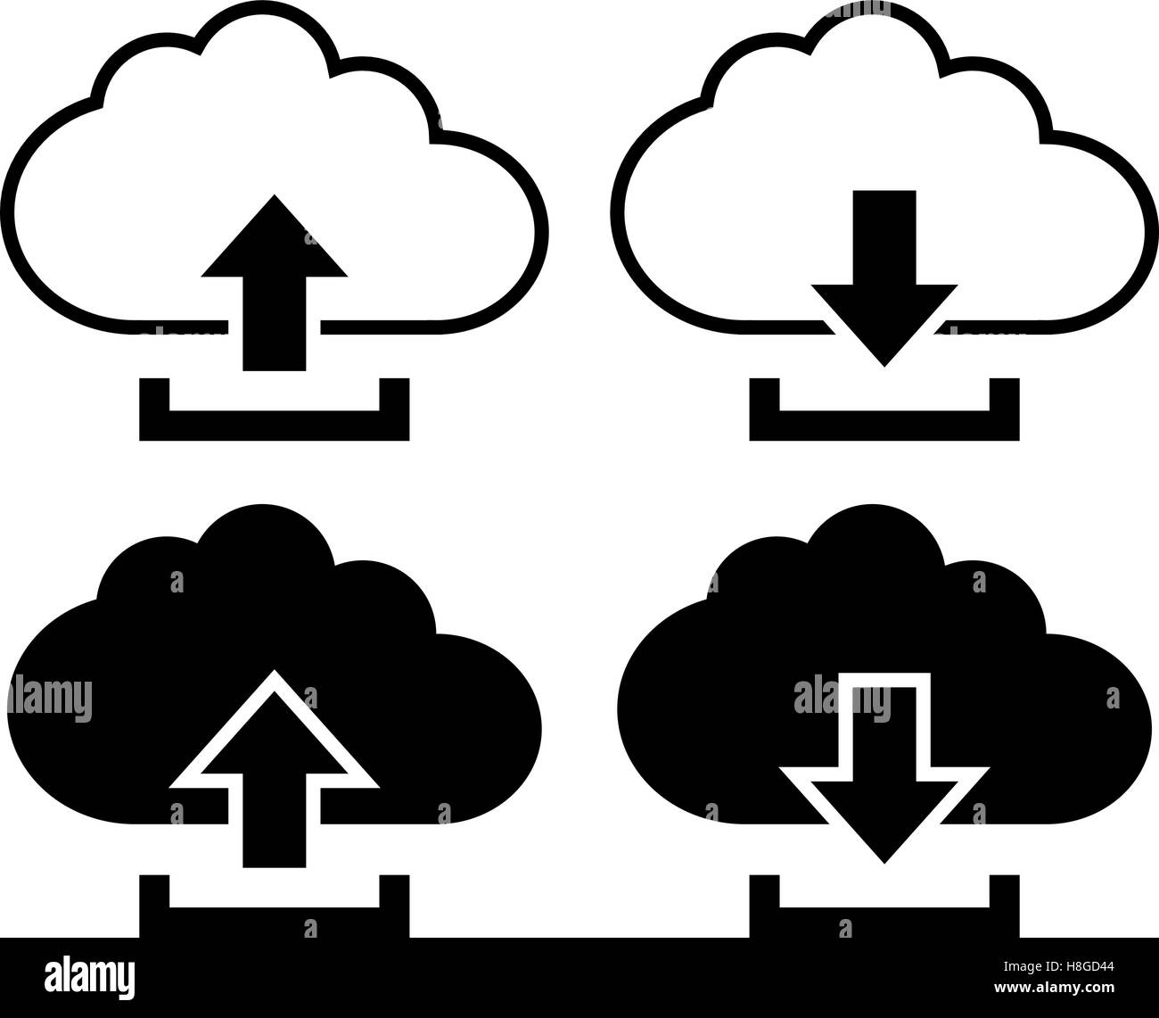 Cloud with arrow icon Stock Vector Image & Art - Alamy