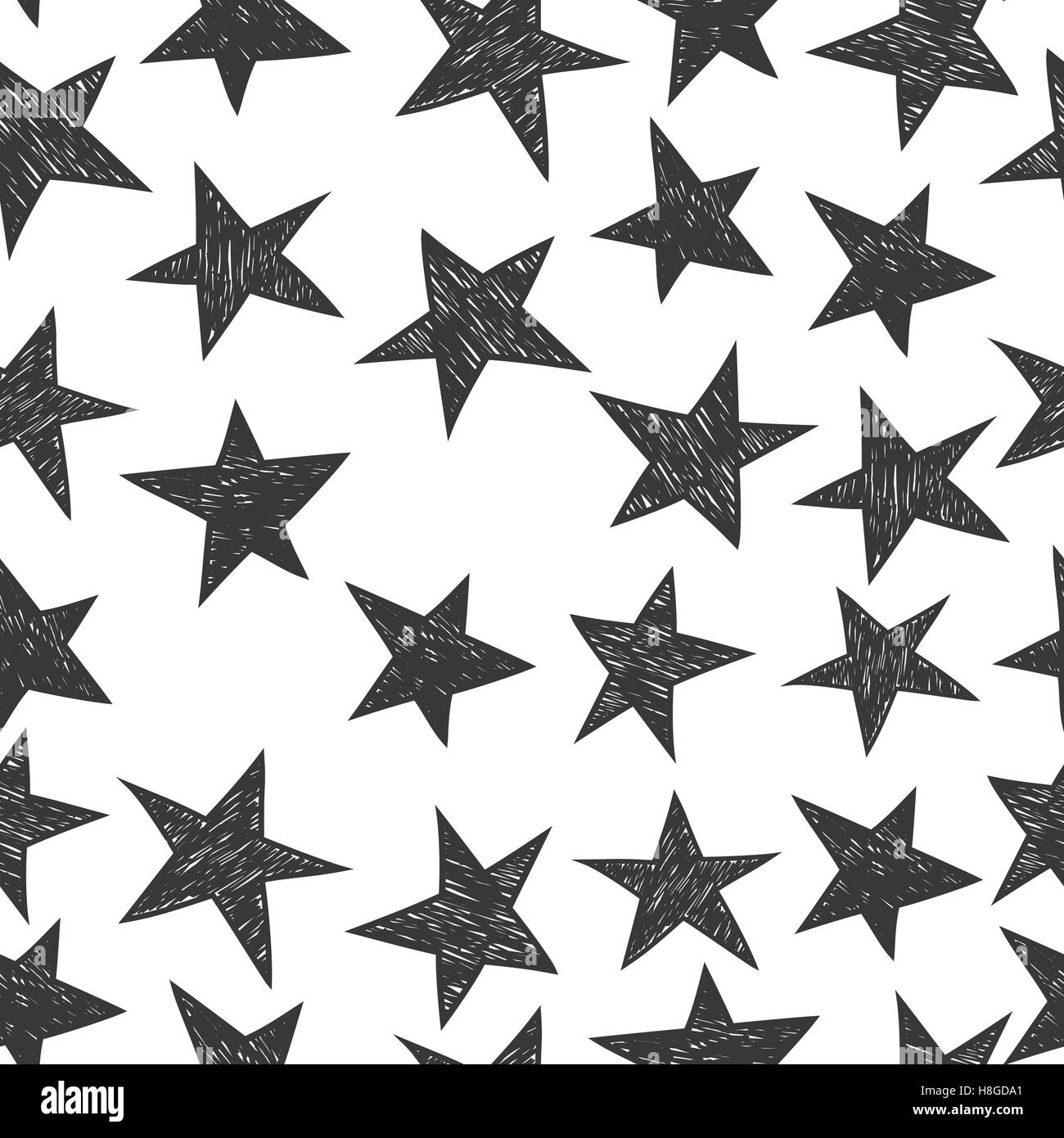 Seamless repeating pattern hand drawn Black and White Stock Photos ...