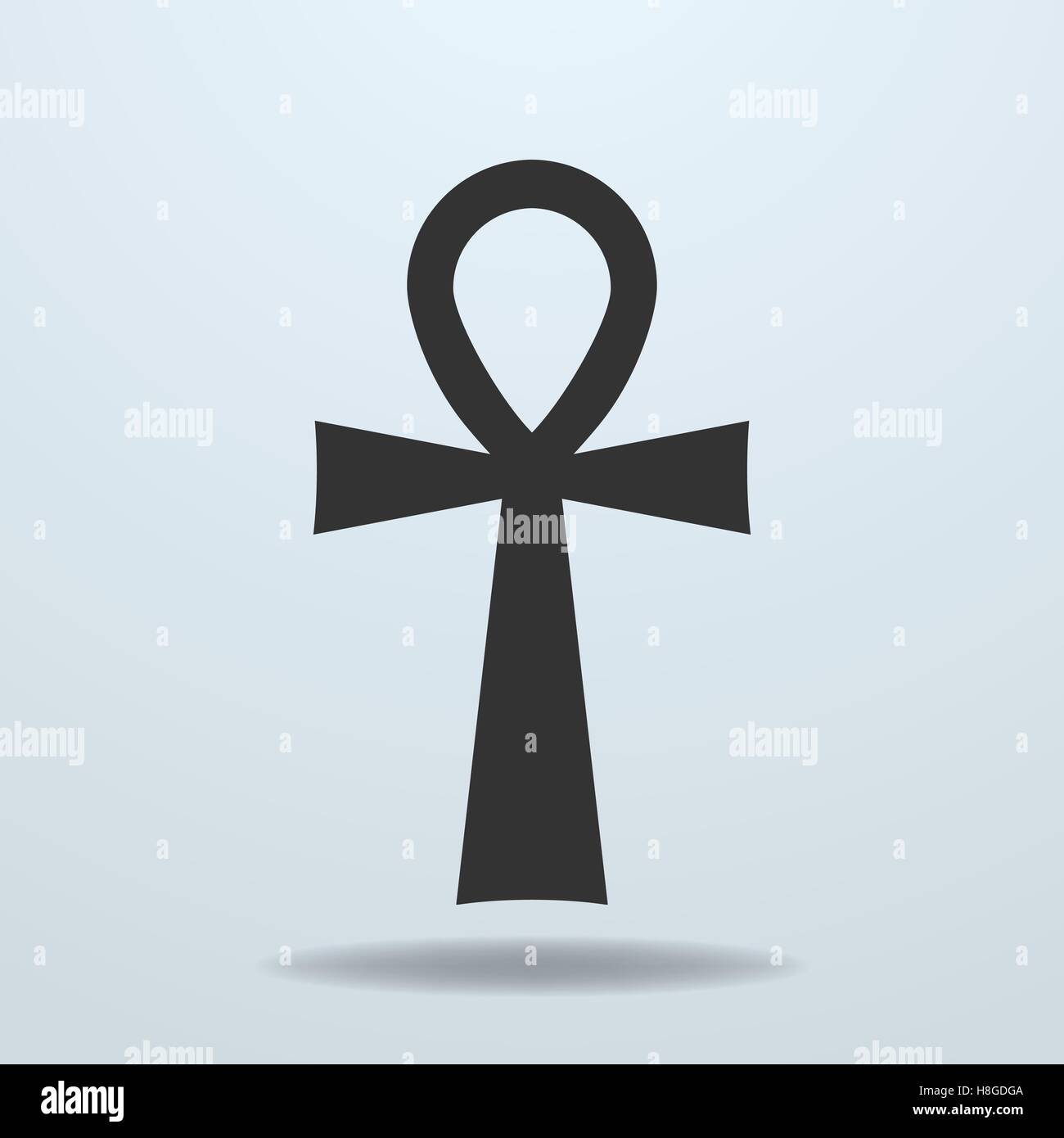 Egyptian cross, ankh symbol. Vector icon Stock Vector