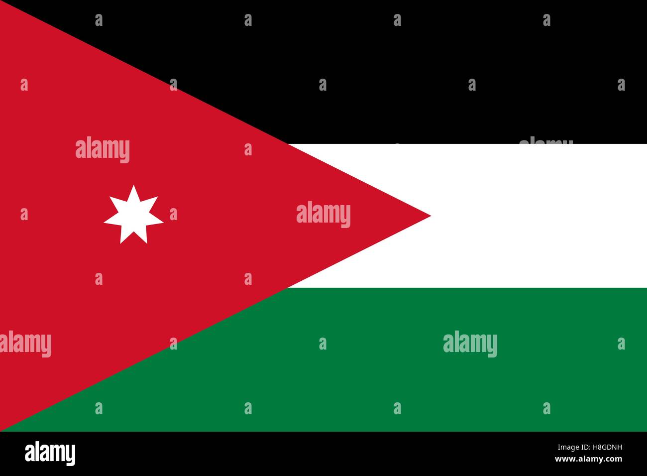 Flag of Jordan Stock Vector Image & Art Alamy