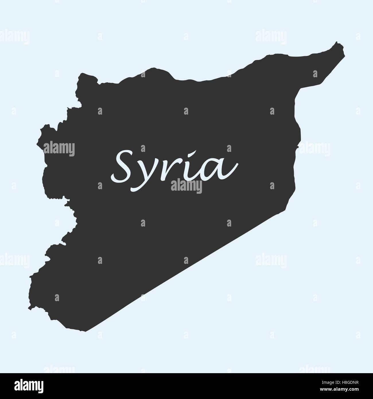 Map of Syria Stock Vector