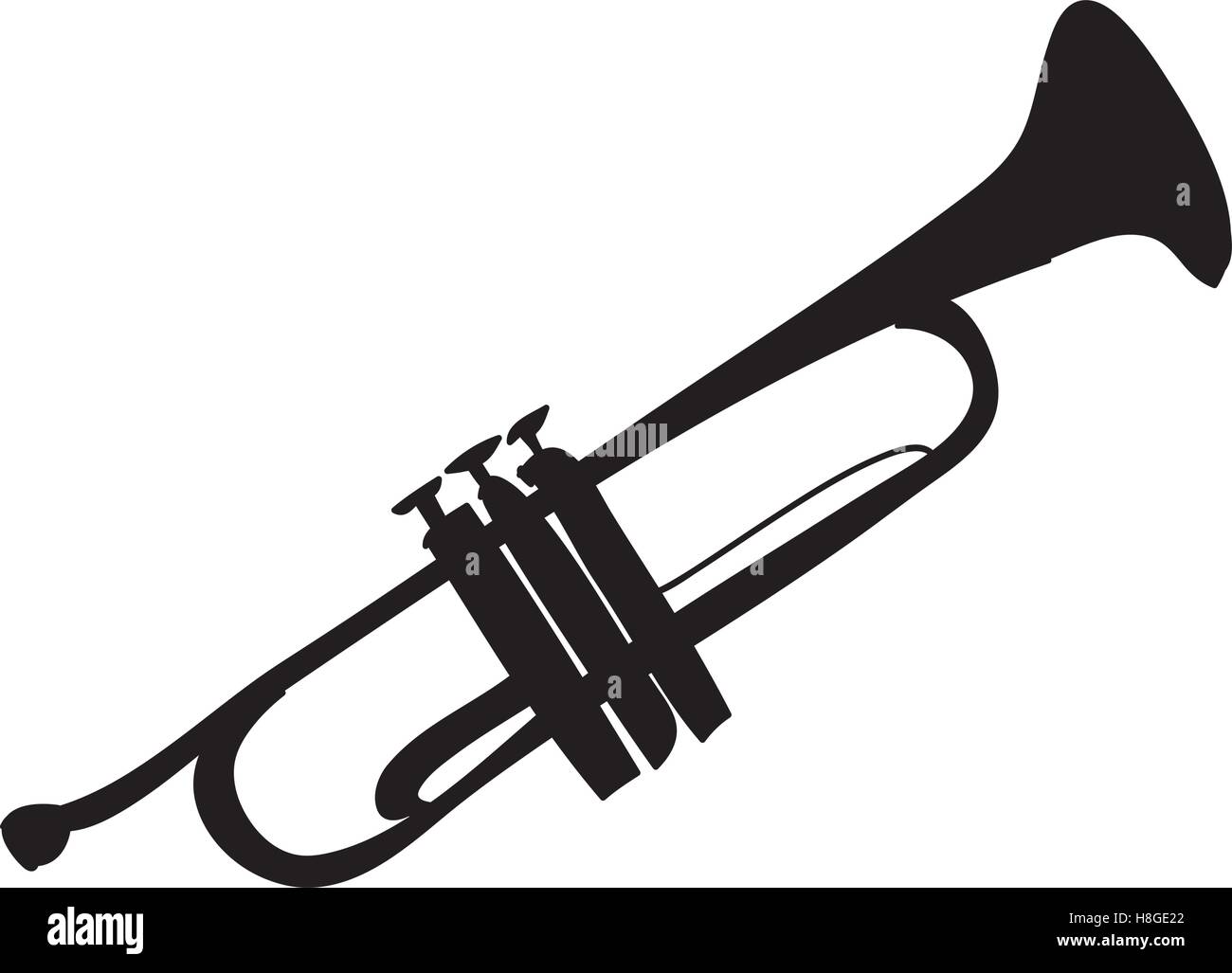 trumpet instrument icon image vector illustration design Stock Vector ...