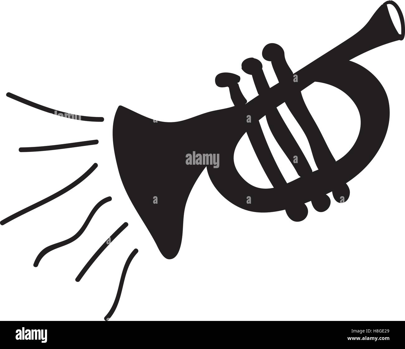 trumpet instrument icon image vector illustration design Stock Vector ...