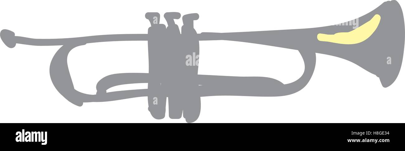 trumpet instrument icon image vector illustration design Stock Vector ...