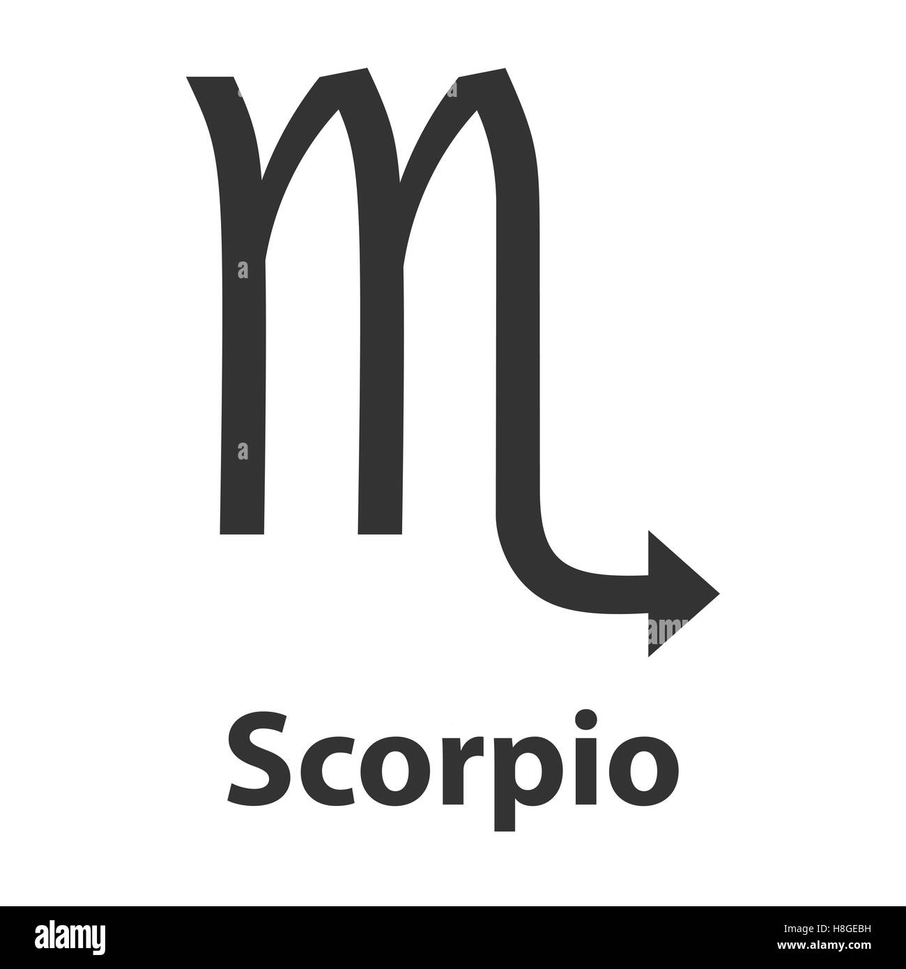 Scorpius, scorpion zodiac sign. Vector Illustration, icon Stock Vector