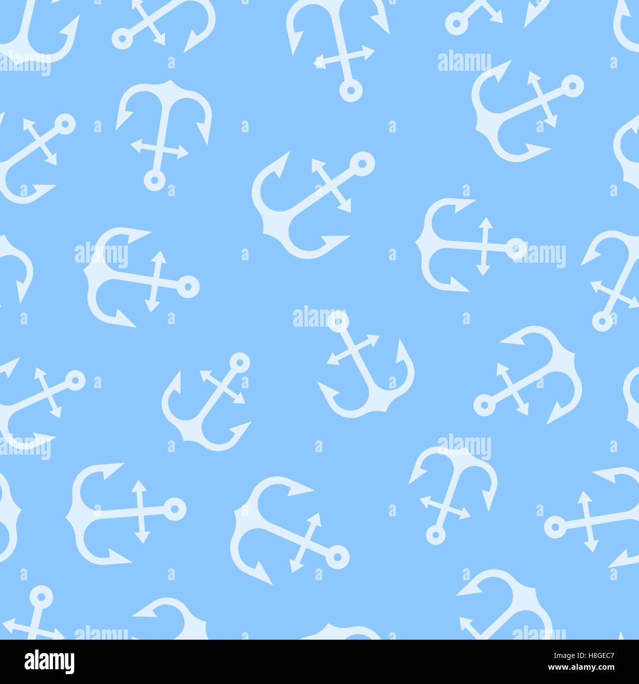 Vector seamless pattern from anchor symbols. Endless background ...