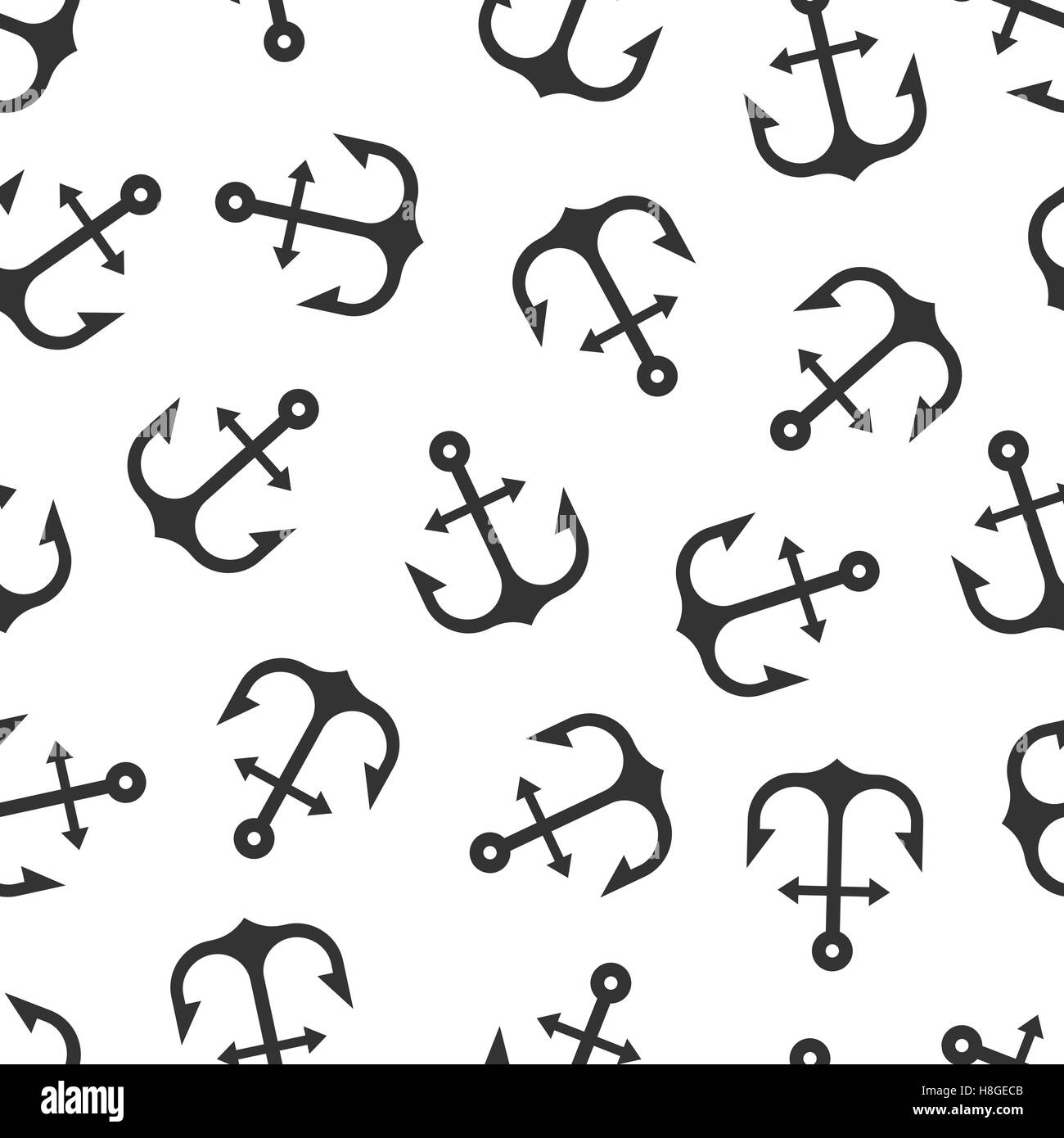 Vector seamless pattern from anchor symbols. Endless background ...