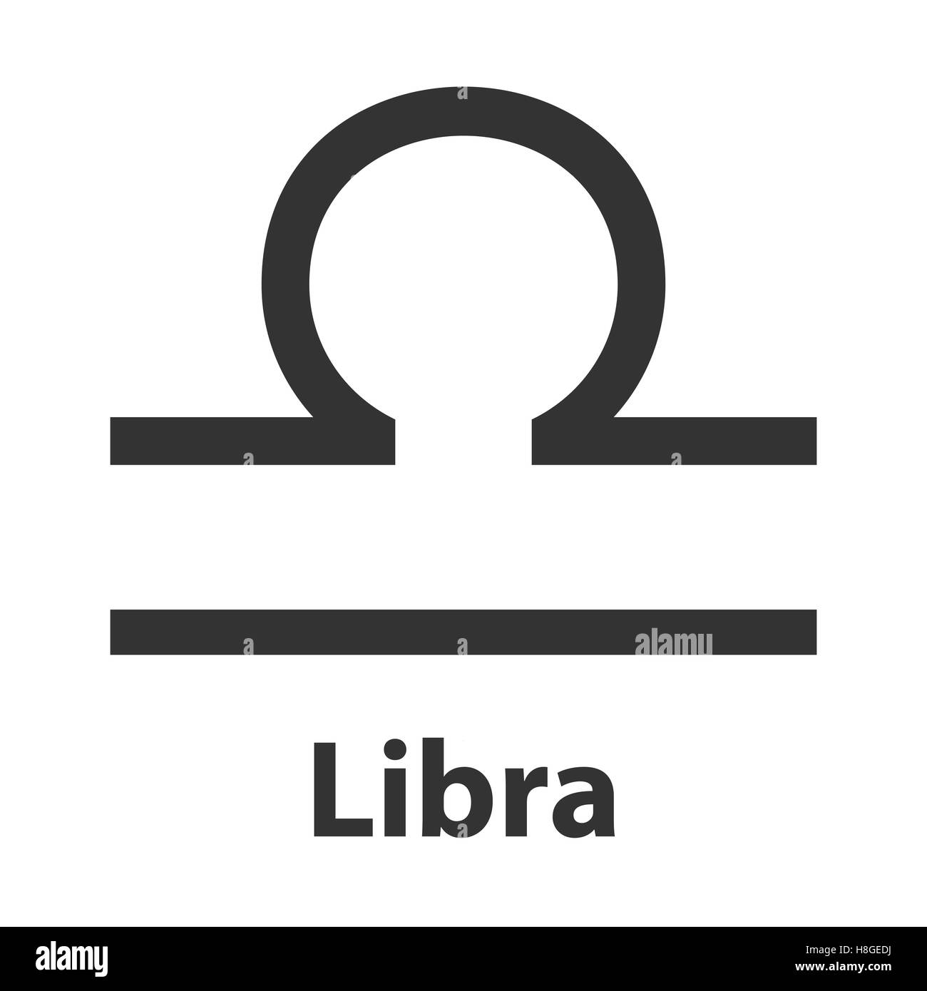 Libra, scales zodiac sign. Vector Illustration, icon Stock Vector Image ...