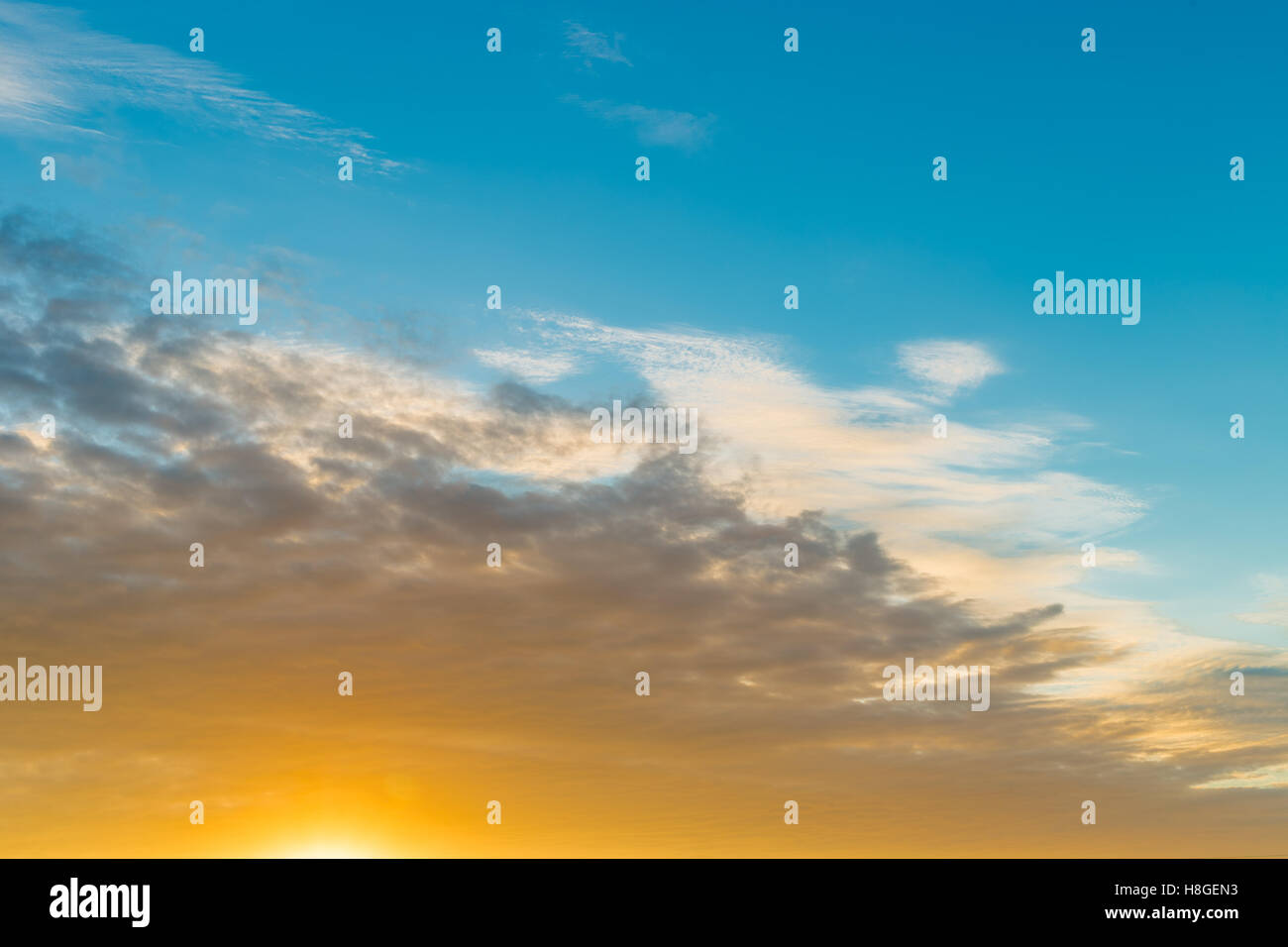 blue sky with fluffy clouds Stock Photo - Alamy