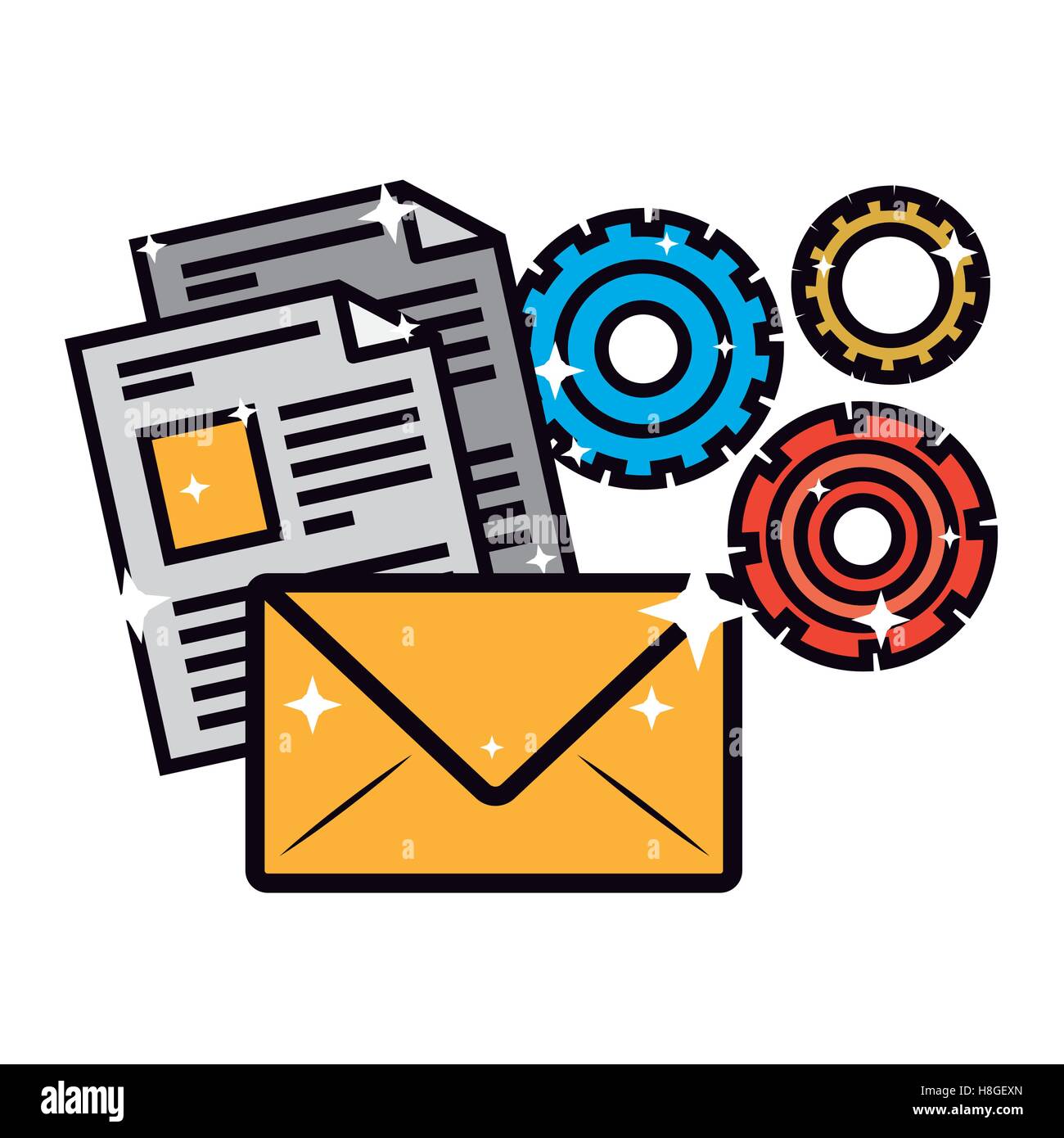 message or letter related icons image vector illustration design Stock ...