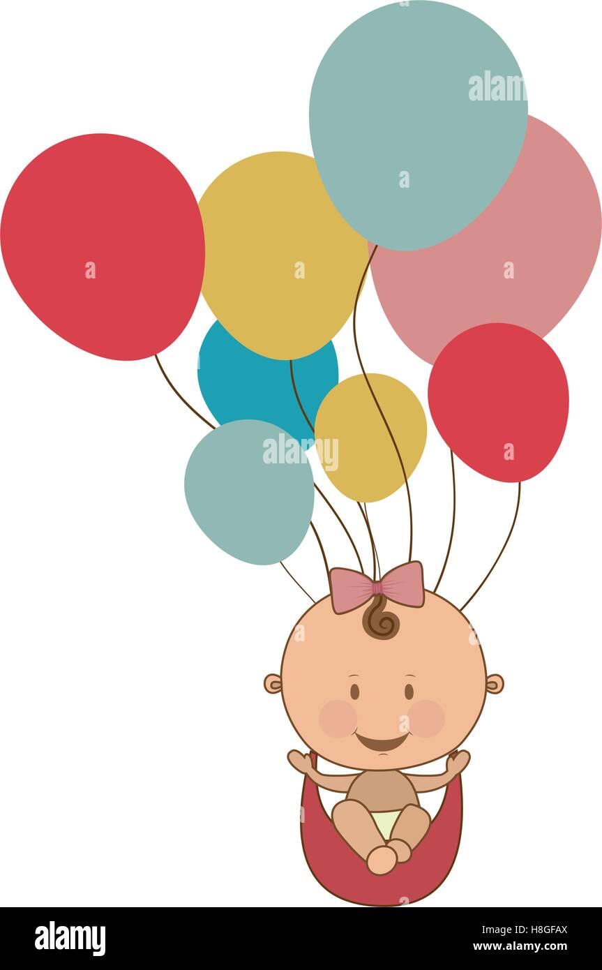 cute baby girl icon image vector illustration design Stock Vector Image ...