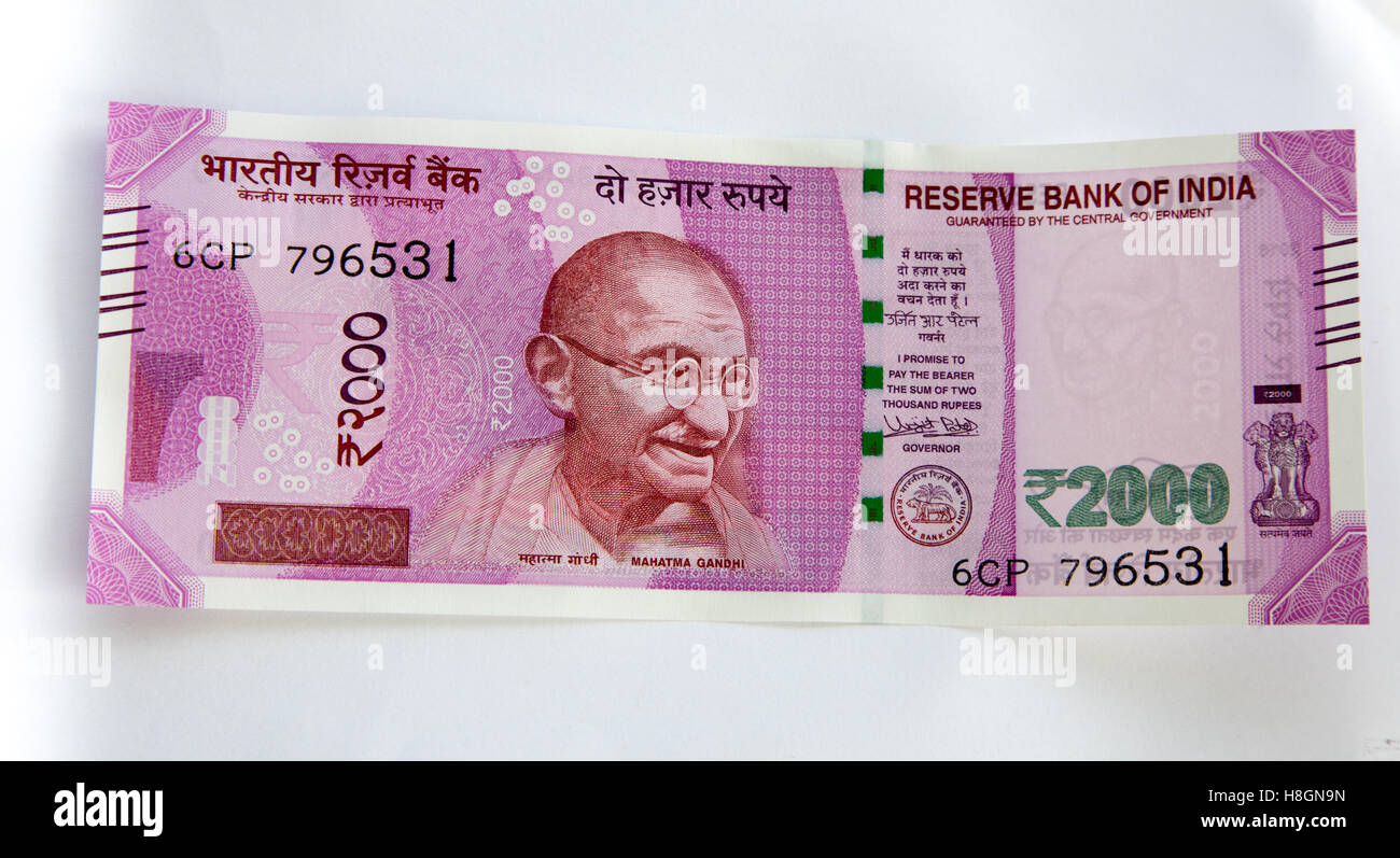 2000 rupee note hi-res stock photography and images - Alamy