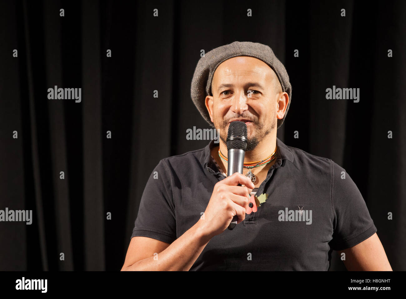 Birmingham, UK. 12th November, 2016. Classic Motor Show 2016 at NEC in Birmingham. Fuzz Townshend from Car SOS on the Wheeler Dealer Live stage Credit:  steven roe/Alamy Live News Stock Photo