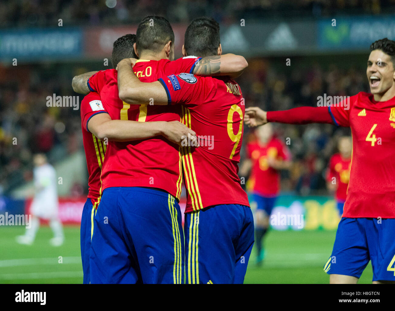 Granada, Spain. 12nd November, 2016. European Qualifiers Russian World Cup 2018 between Spain vs Macedonia in Los Carmenes Stadium. Credit:  ABEL F. ROS/Alamy Live News Stock Photo