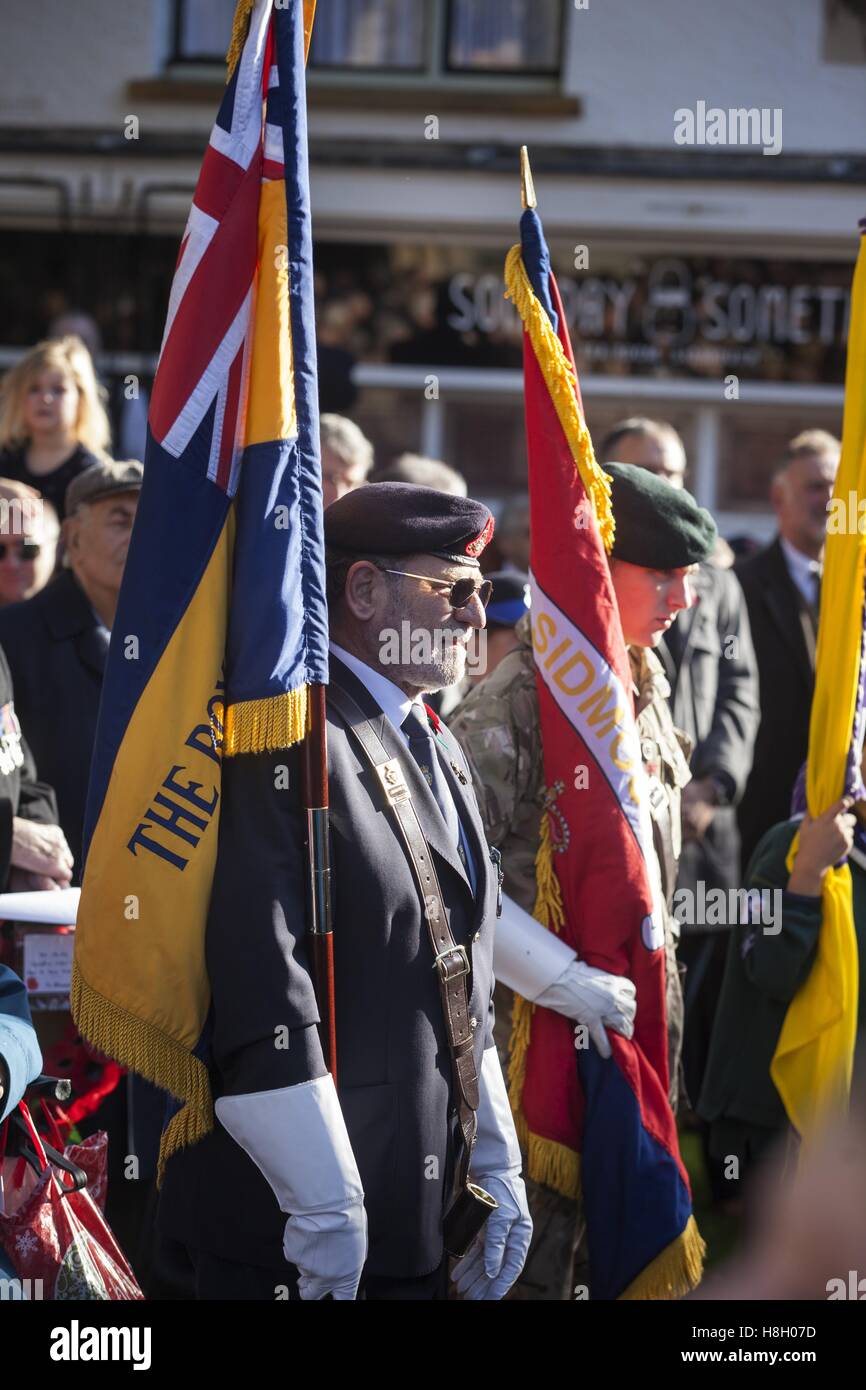 Sidmouth, Devon, UK. 13th November, 2016. Remembrance Sunday, Sidmouth, Devon, 13th Nov 16 South West Photos / Alamy Live News Stock Photo