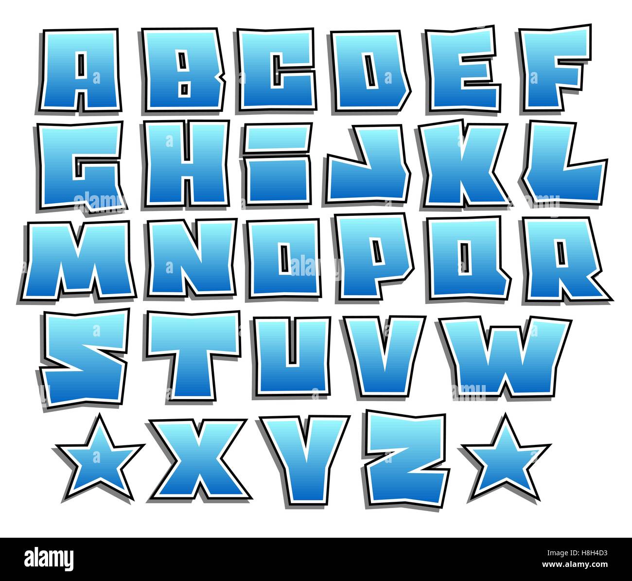 graffiti fonts alphabet letters