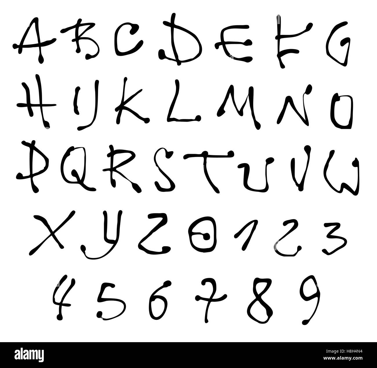 Number collection Black and White Stock Photos & Images - Alamy