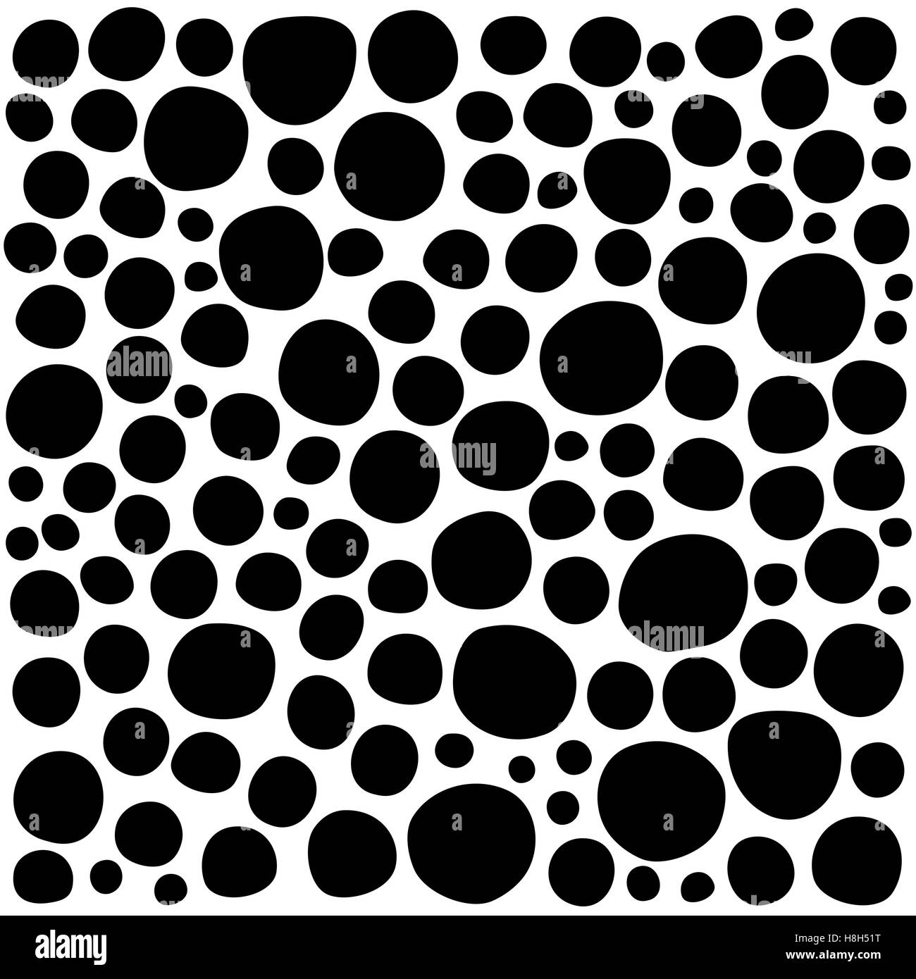 irregular circles collection in black over white Stock Vector Image