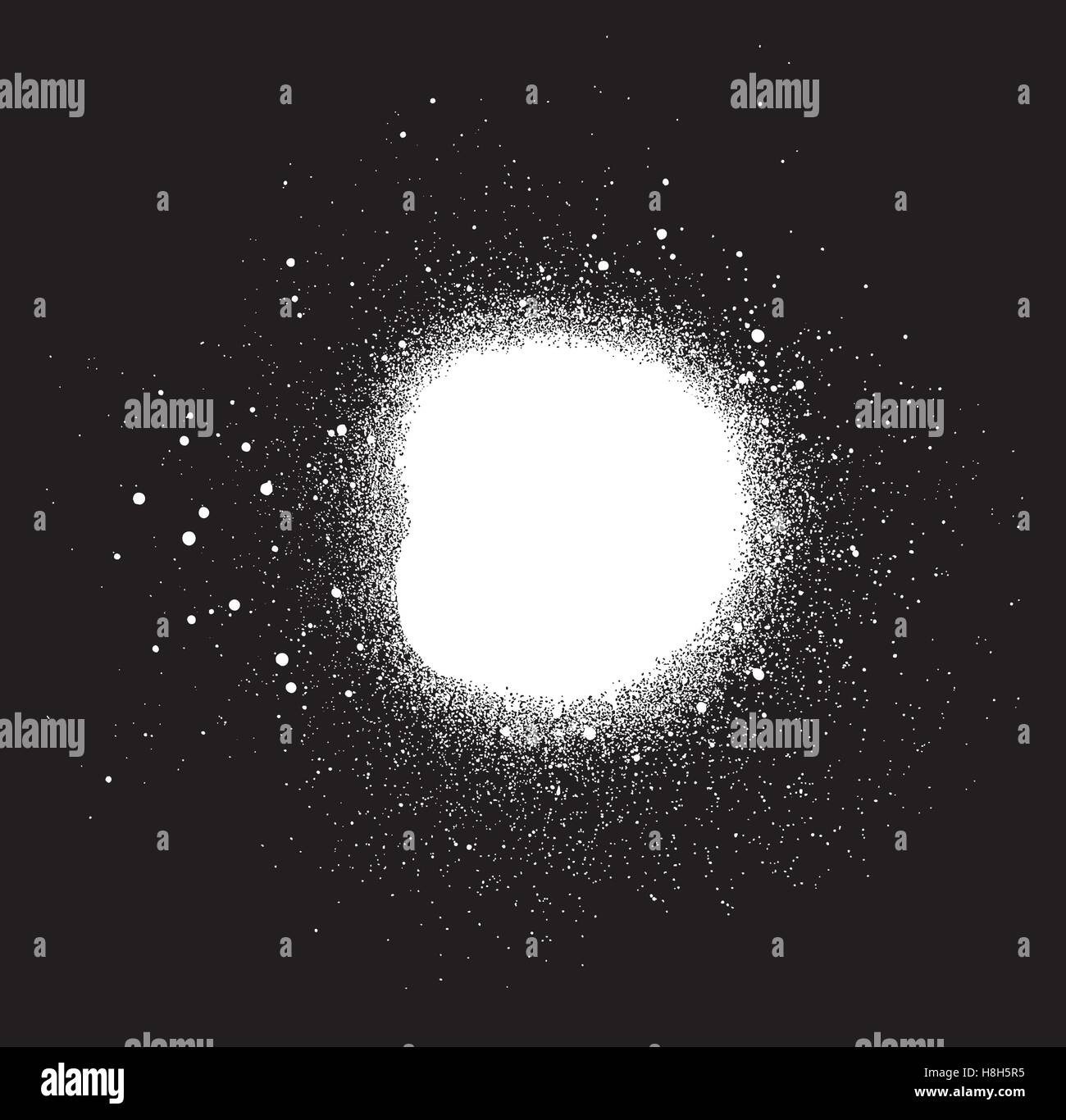 spray effect design element in white on black Stock Vector Image & Art