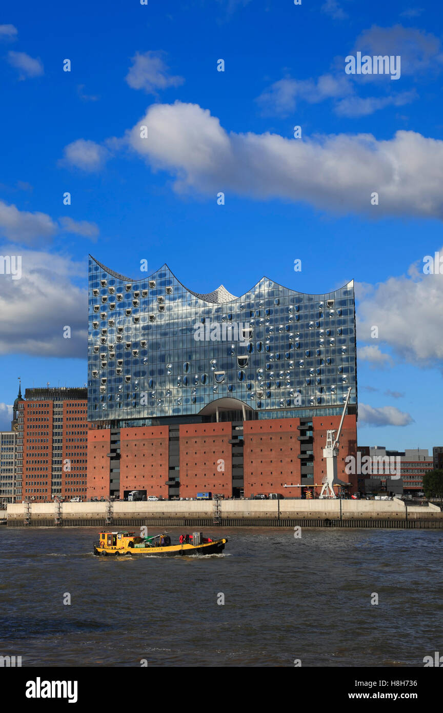 Elbphilharmonie Concert Hall, Hamburg harbor, Germany, Europe Stock Photo